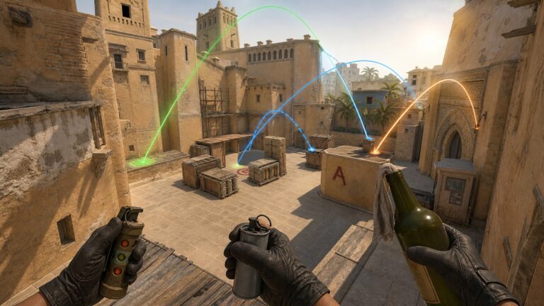 Tutorial Utility Dasar Mirage CS2 2026 (Smoke, Flash, Molotov Lengkap): Panduan Strategi Terbaik